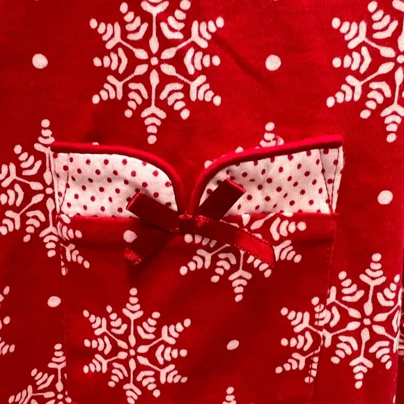 Laura Ashley Red Snowflake Pajama Set - Picture 6 of 9